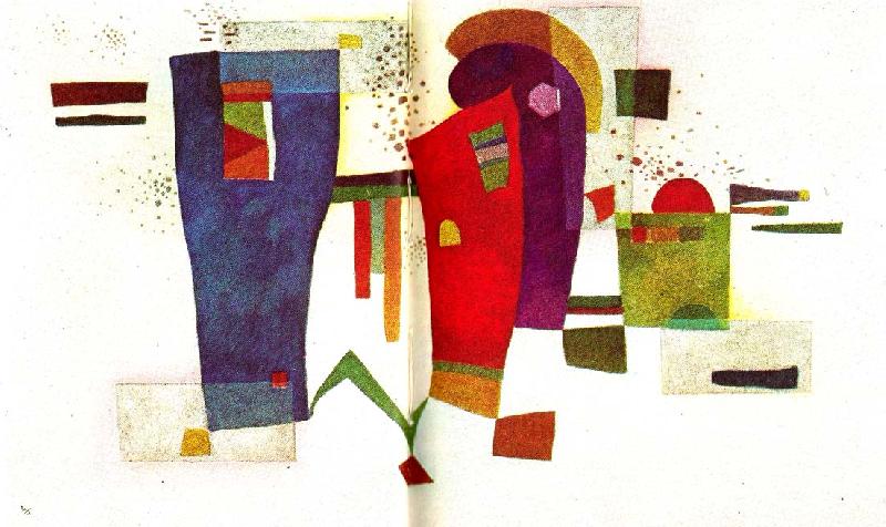 Wassily Kandinsky ackompanjerad kontrast oil painting image